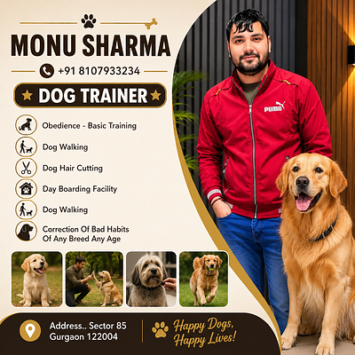 Monu Sharma Dog Training & Walking Service