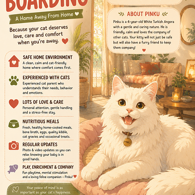Cat Boarding With Pinku
